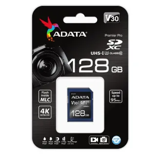 ADATA V30S/SDXC/128GB/UHS-I U3/razred 10 ADATA V30S/SDXC/128GB/UHS-I U3/razred 10