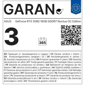 ASUS RTX 5080/Gaming/OC/16 GB/GDDR7