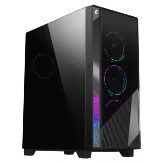 GIGABYTE AORUS C500/Midi Tower/Transpar./Črna