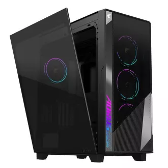 GIGABYTE AORUS C500/Midi Tower/Transpar./Črna