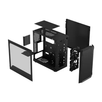 Fractal Design Focus 2 Black TG Clear Tint/Midi Tower/Transpar./Črna