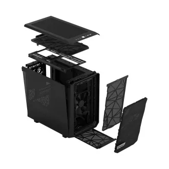 Fractal Design Meshify 2 Nano Black TG Dark Tint/Mini ITX/Transpar./Črna Fractal Design Meshify 2 Nano Black TG Dark Tint/Mini ITX/Transpar./Črna