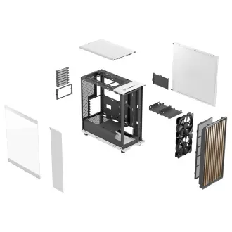 Fractal Design North Chalk White TG Clear/Midi Tower/Transpar./White