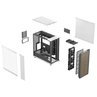 Fractal North XL/Midi Tower/Transpar./White