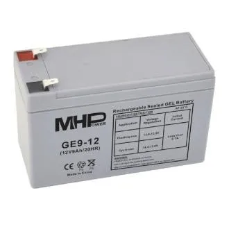 MHPower GE9-12 Gel baterija 12V/9Ah, Faston F2 - 6,3 mm, globok cikel