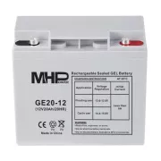 MHPower GE20-12 Gel baterija 12V/20Ah, terminal T1 - M5, globok cikel