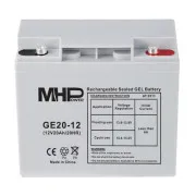 MHPower GE20-12 Gel baterija 12V/20Ah, terminal T1 - M5, globok cikel