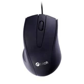 C-TECH Miška WM-07/Ergonomska/Optična/Pravokotna/1 200 DPI/Brezžični USB/črna