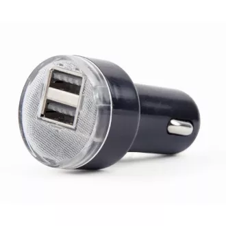 Gembird 2x USB avtomobilski polnilec 2,1A, črn
