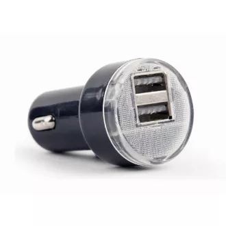 Gembird 2x USB avtomobilski polnilec 2,1A, črn
