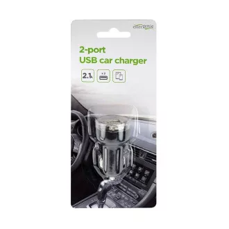Gembird 2x USB avtomobilski polnilec 2,1A, črn
