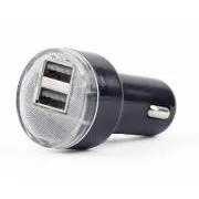 Gembird 2x USB avtomobilski polnilec 2,1A, črn