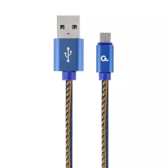Gembird pleteni kabel iz džinsa USB-A/mikroUSB 1m