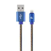Gembird pleteni jeans kabel USB-A/Svetloba 2 m