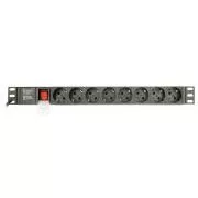Gembird PDU 8 priključkov, 1U, 16 A, 3m