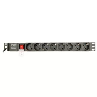 Gembird PDU 8 priključkov, 1U, 16 A, 3m