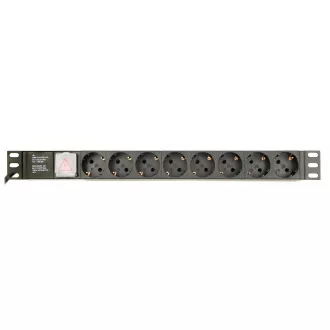 Gembird PDU 8 priključkov, 1U, 16 A, 3m