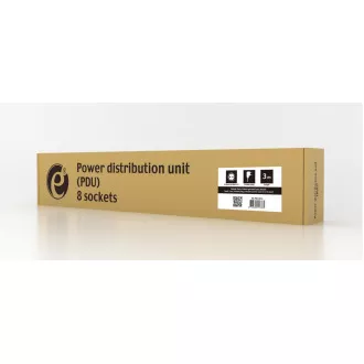 Gembird PDU 8 priključkov, 1U, 16 A, 3m