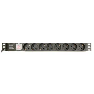 Gembird PDU 8 priključkov, 1U, 16 A, 3m Gembird PDU 8 priključkov, 1U, 16 A, 3m