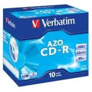 VERBATIM CD-R(10 kosov)Jewel/Crystal/52x/700MB