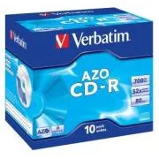 VERBATIM CD-R(10 kosov)Jewel/Crystal/52x/700MB