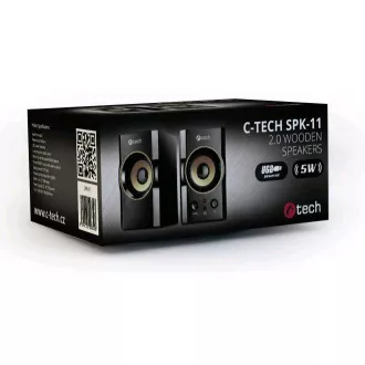 C-TECH SPK-11/Stereo/5W/črna