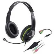 Slušalke GENIUS HS-400A, zelene   adapter