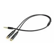 GEMBIRD 3,5 mm jack audio mikrofonska redukcija, 20 cm, 2xF/M, 4pin