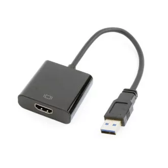 GEMBIRD USB 3.0 do HDMI, M/F, 15 cm, črna