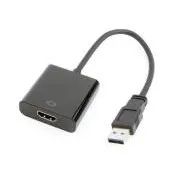 GEMBIRD USB 3.0 do HDMI, M/F, 15 cm, črna