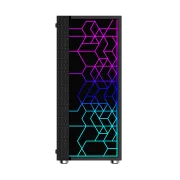 Gembird Computer Fornax 2500 ARGB/Midi Tower/Transpar./Črna