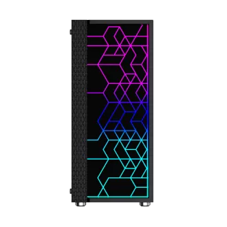 Gembird Computer Fornax 2500 ARGB/Midi Tower/Transpar./Črna