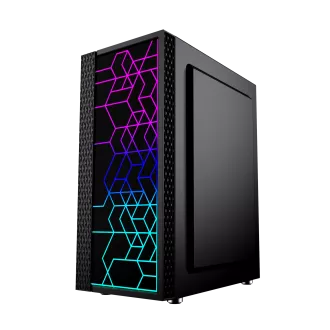 Gembird Computer Fornax 2500 ARGB/Midi Tower/Transpar./Črna