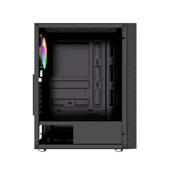Gembird Computer Fornax 2500 ARGB/Midi Tower/Transpar./Črna