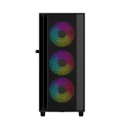 Gembird Fornax 4000 ARGB/Midi Tower/Transpar./Črna