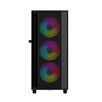 Gembird Fornax 4000 ARGB/Midi Tower/Transpar./Črna