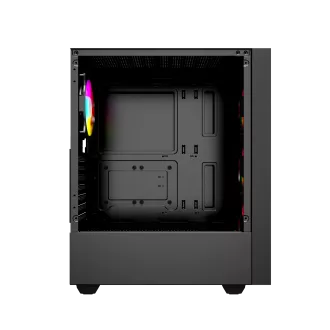 Gembird Fornax 4000 ARGB/Midi Tower/Transpar./Črna