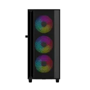 Gembird Fornax 4000 ARGB/Midi Tower/Transpar./Črna