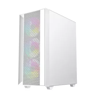 Gembird Fornax 4000 ARGB/Midi Tower/Transpar./White