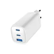 GEMBIRD PD polnilec 1xUSB-A 2xUSB-C 67W bela