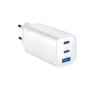GEMBIRD PD polnilec 1xUSB-A 2xUSB-C 67W bela