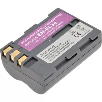 Baterija T6 power Nikon EN-EL3e, EN-EL3, EN-EL3a, 1700mAh, siva