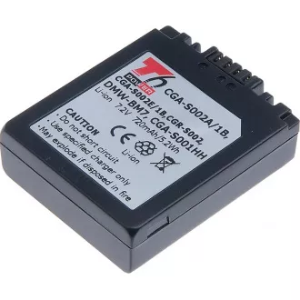 Baterija T6 Power Panasonic DMW-BM7, CGA-S002E, CGA-S002, 720mAh, 5,2Wh