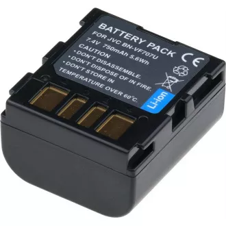 Baterija T6 Power JVC BN-VF707U, BN-VF707, 750mAh, 5,4Wh, siva Baterija T6 Power JVC BN-VF707U, BN-VF707, 750mAh, 5,4Wh, siva