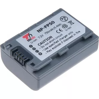Baterija T6 Power Sony NP-FP30, NP-FP50, 750mAh, 5,4Wh, siva