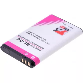 Baterija T6 Power za modele Nokia 6300, 6600, 5100, 1100, 3650, 6230, C1-01, C2-01, 1100 mAh, 4,1 Wh, Li-ion Baterija T6 Power za modele Nokia 6300, 6600, 5100, 1100, 3650, 6230, C1-01, C2-01, 1100 mAh, 4,1 Wh, Li-ion