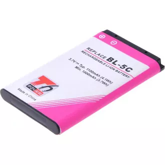 Baterija T6 Power za modele Nokia 6300, 6600, 5100, 1100, 3650, 6230, C1-01, C2-01, 1100 mAh, 4,1 Wh, Li-ion Baterija T6 Power za modele Nokia 6300, 6600, 5100, 1100, 3650, 6230, C1-01, C2-01, 1100 mAh, 4,1 Wh, Li-ion