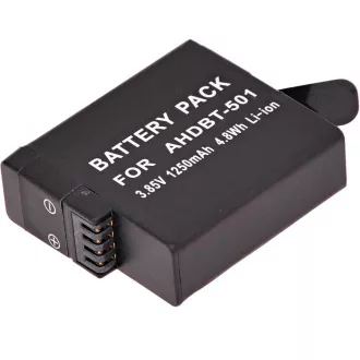 Baterija T6 Power za GoPro Hero5, Hero6 Black, AHDBT-501, AABAT-001, 601-10197-000, 1250mAh, 4,8Wh