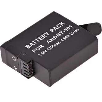 Baterija T6 Power za GoPro Hero5, Hero6 Black, AHDBT-501, AABAT-001, 601-10197-000, 1250mAh, 4,8Wh Baterija T6 Power za GoPro Hero5, Hero6 Black, AHDBT-501, AABAT-001, 601-10197-000, 1250mAh, 4,8Wh