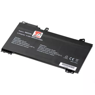 Baterija T6 Power za HP ProBook 430 G6, 440 G6, 445 G6, 450 G6, 455 G6, 3900mAh, 45Wh, 3-celična, Li-pol